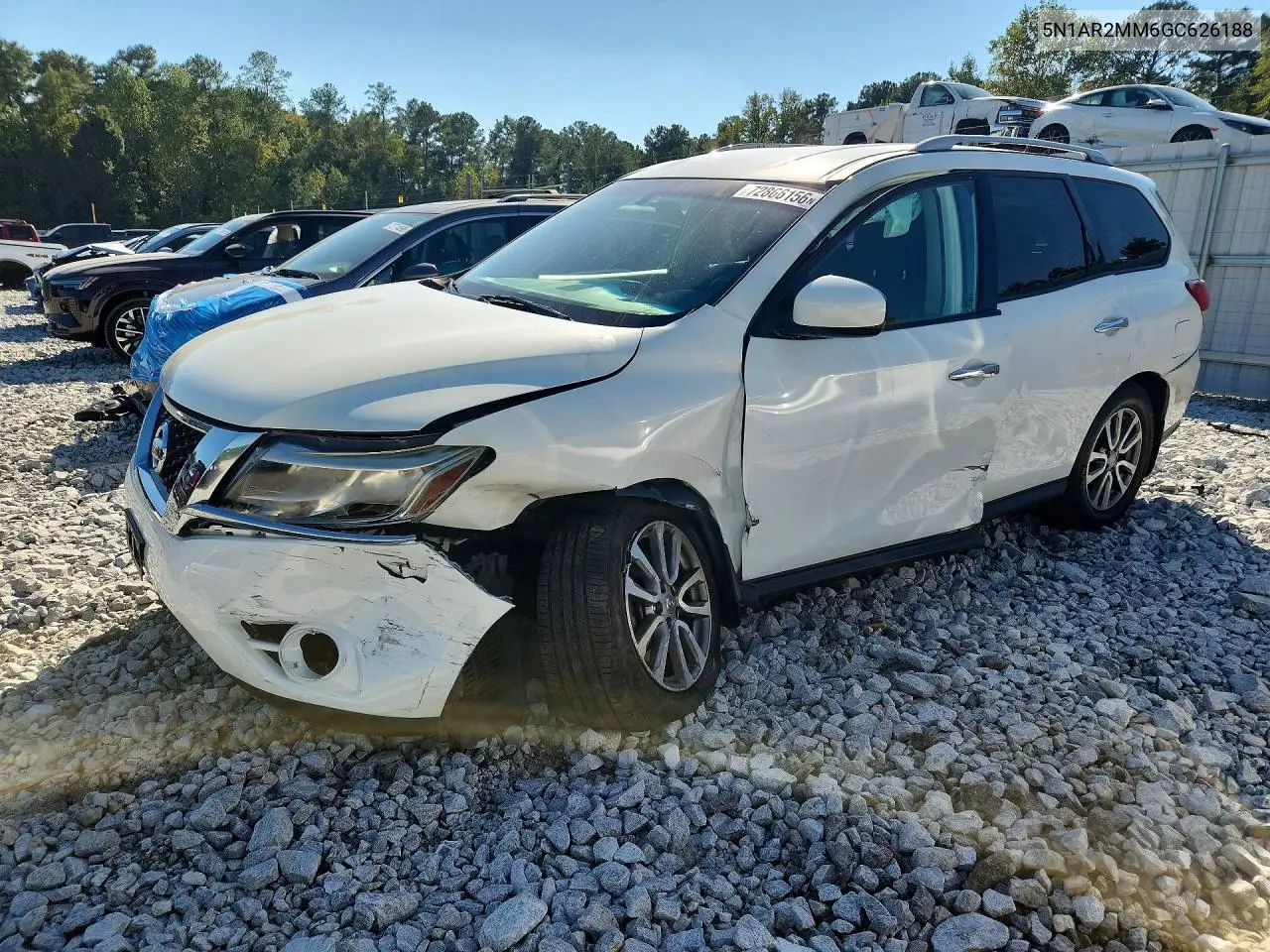 NISSAN PATHFINDER 2016, VIN 5N1AR2MM6GC626188