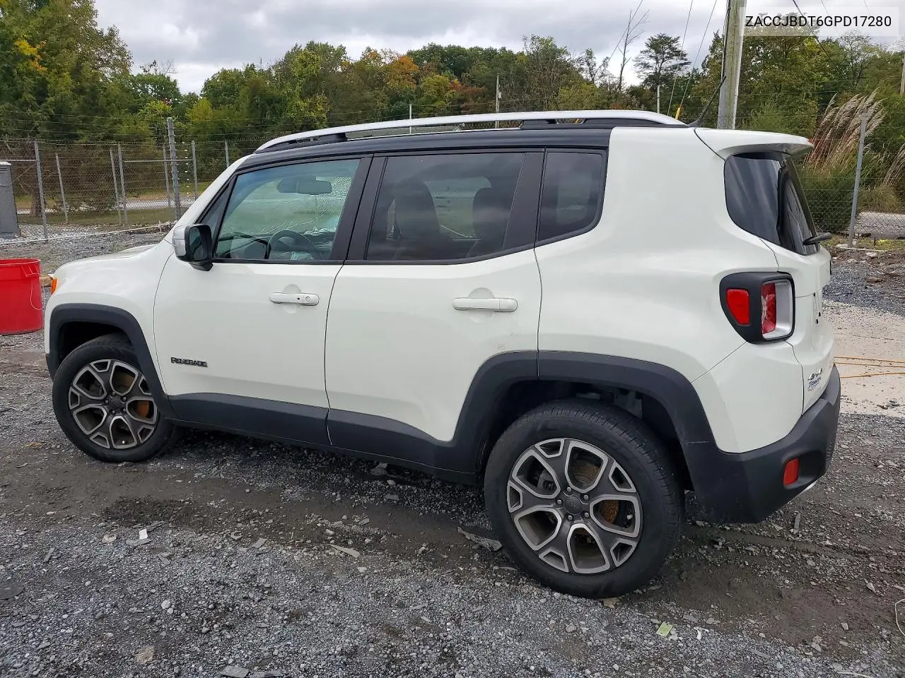 2016 JEEP RENEGADE VIN ZACCJBDT6GPD17280 — фото 2