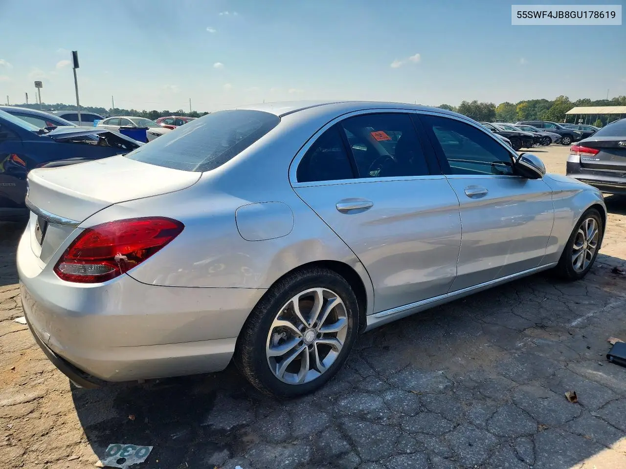 2016 MERCEDES C-KLASSE VIN 55SWF4JB8GU178619 — фото 3