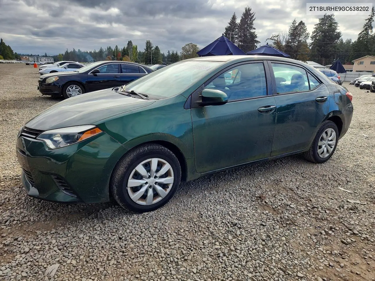 TOYOTA COROLLA 2016, VIN 2T1BURHE9GC638202