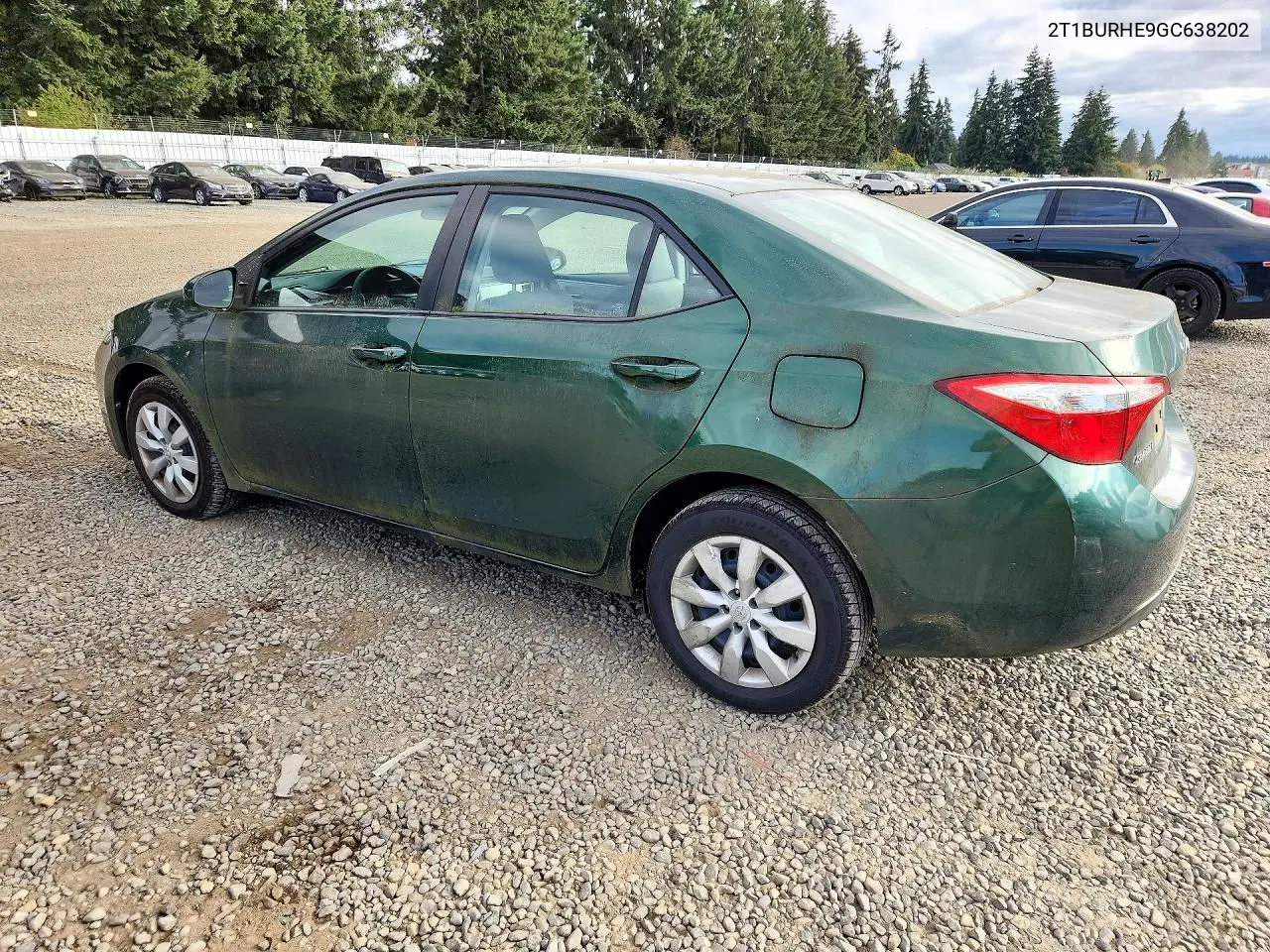 2016 TOYOTA COROLLA VIN 2T1BURHE9GC638202 — фото 2