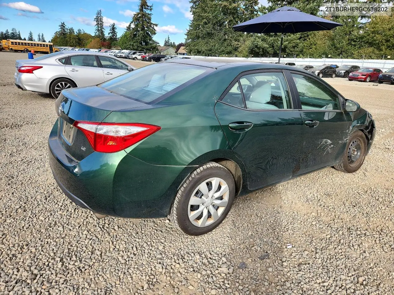 2016 TOYOTA COROLLA VIN 2T1BURHE9GC638202 — фото 3