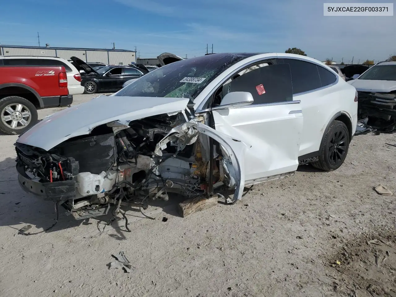 TESLA MODEL X 2016, VIN 5YJXCAE22GF003371