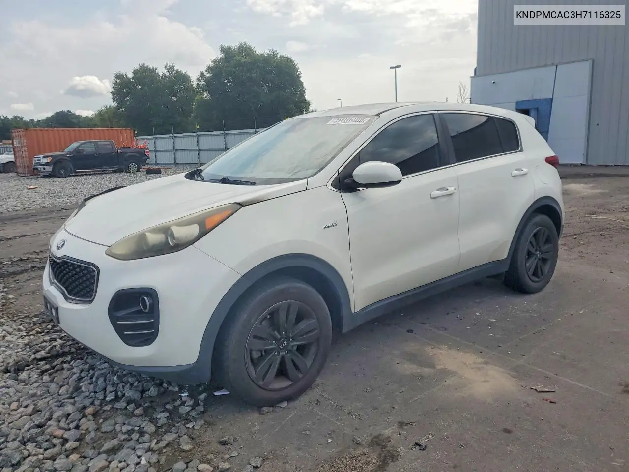 KIA SPORTAGE 2017, VIN KNDPMCAC3H7116325