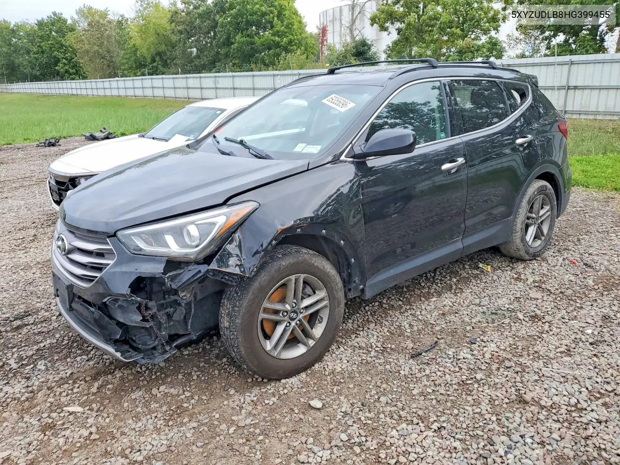 HYUNDAI SANTA FE 2017, VIN 5XYZUDLB8HG399455