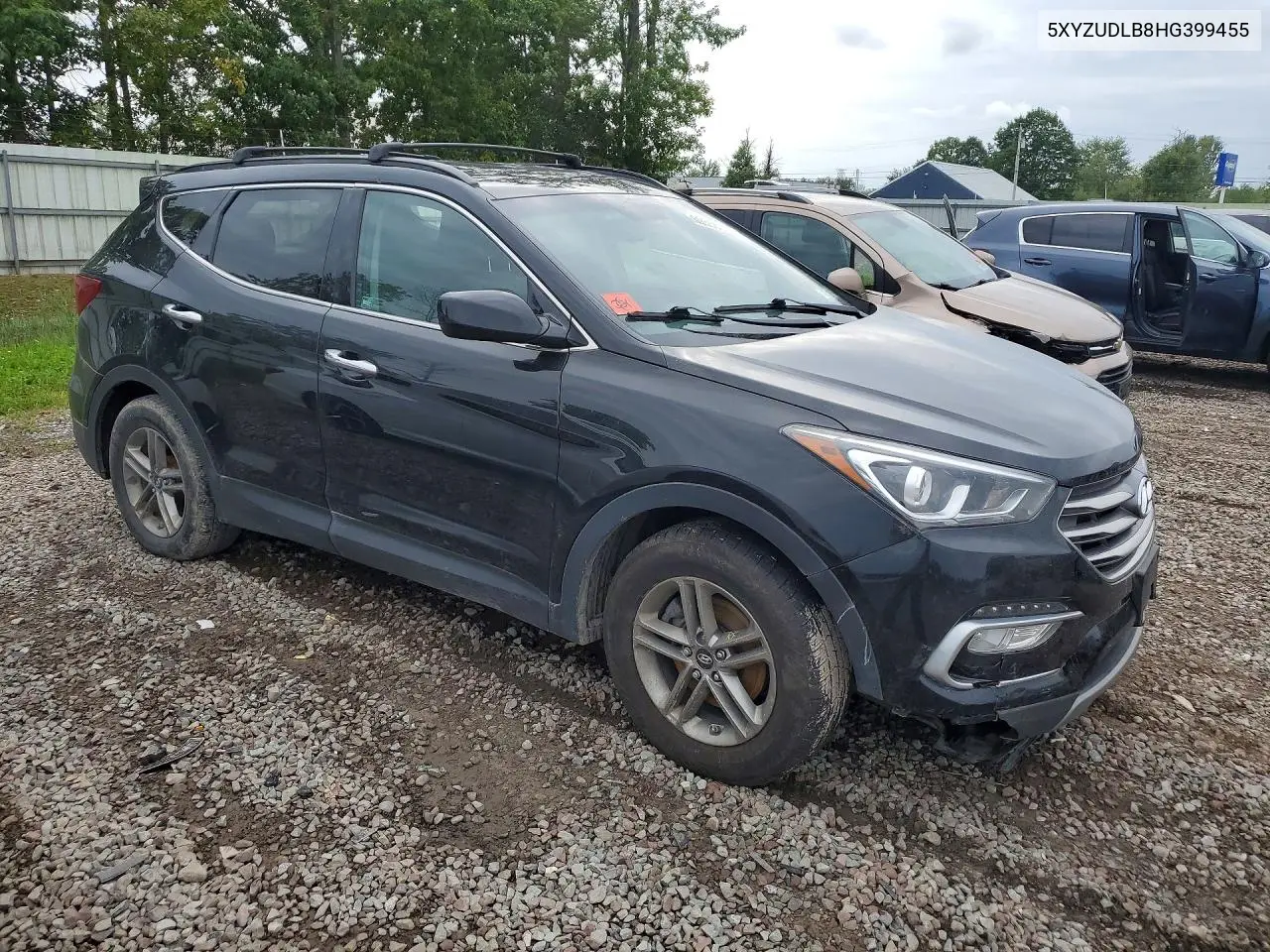 2017 HYUNDAI SANTA FE VIN 5XYZUDLB8HG399455 — фото 4