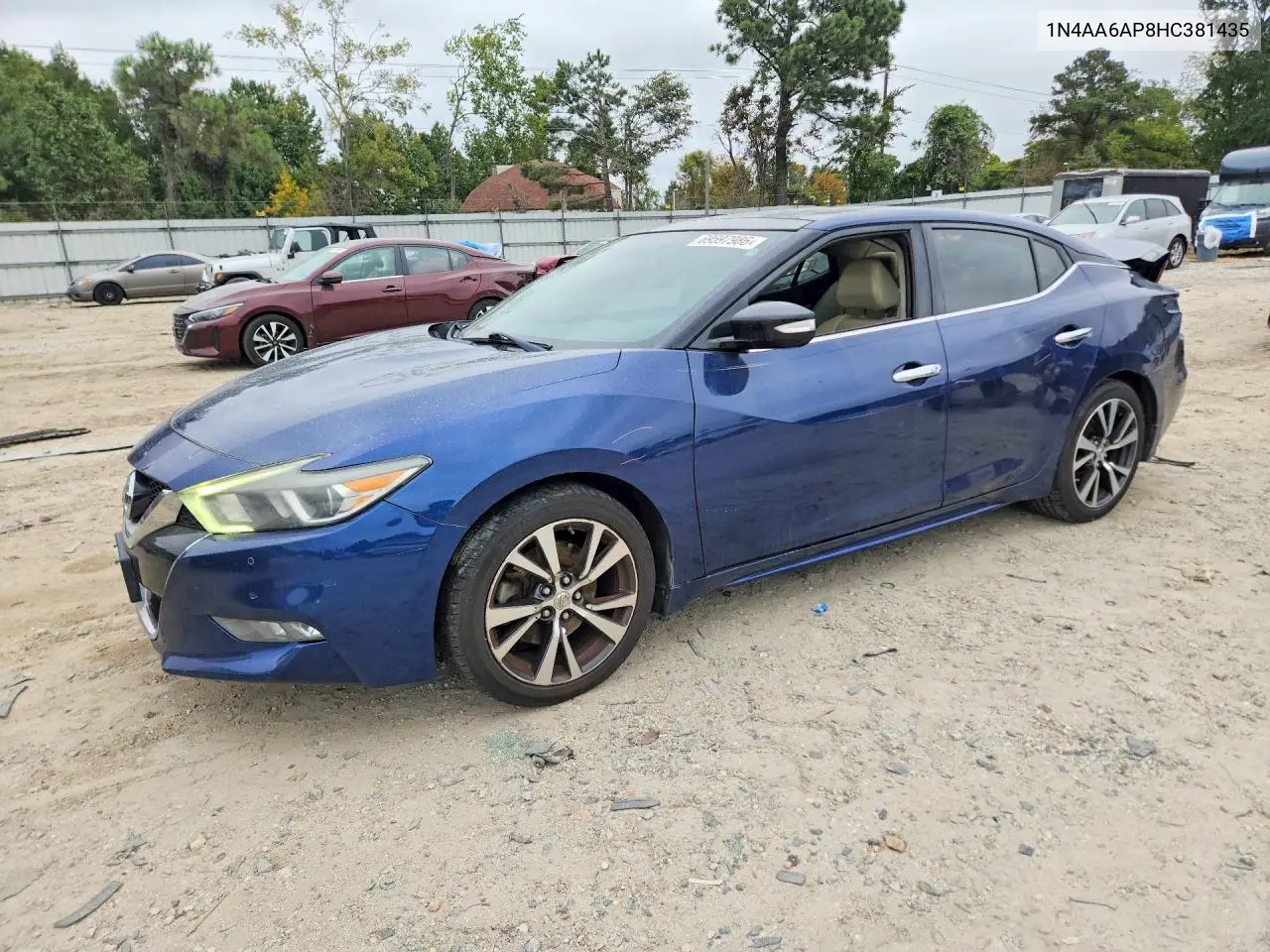 NISSAN MAXIMA 2017, VIN 1N4AA6AP8HC381435