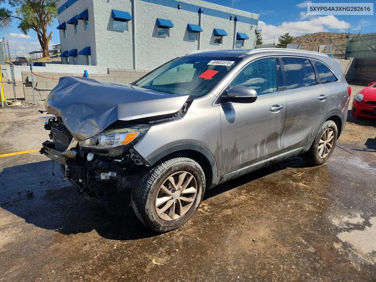 KIA SORENTO 2017, VIN 5XYPG4A3XHG282616