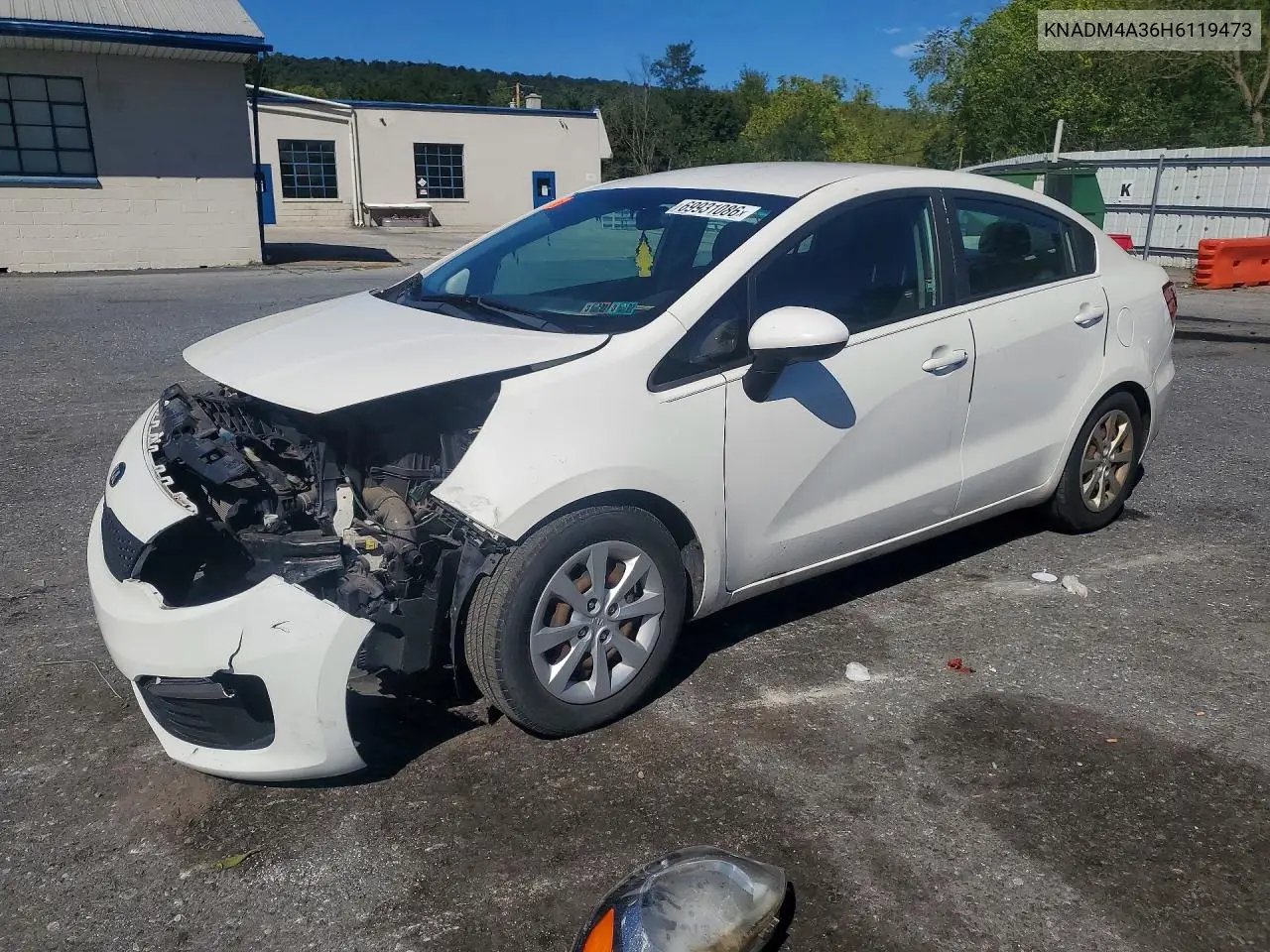 KIA RIO 2017, VIN KNADM4A36H6119473