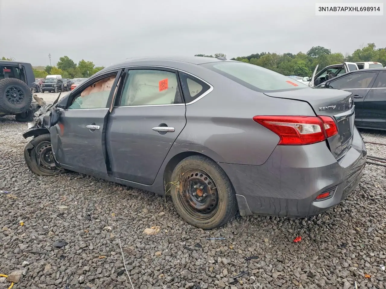 2017 NISSAN SENTRA VIN 3N1AB7APXHL698914 — фото 2
