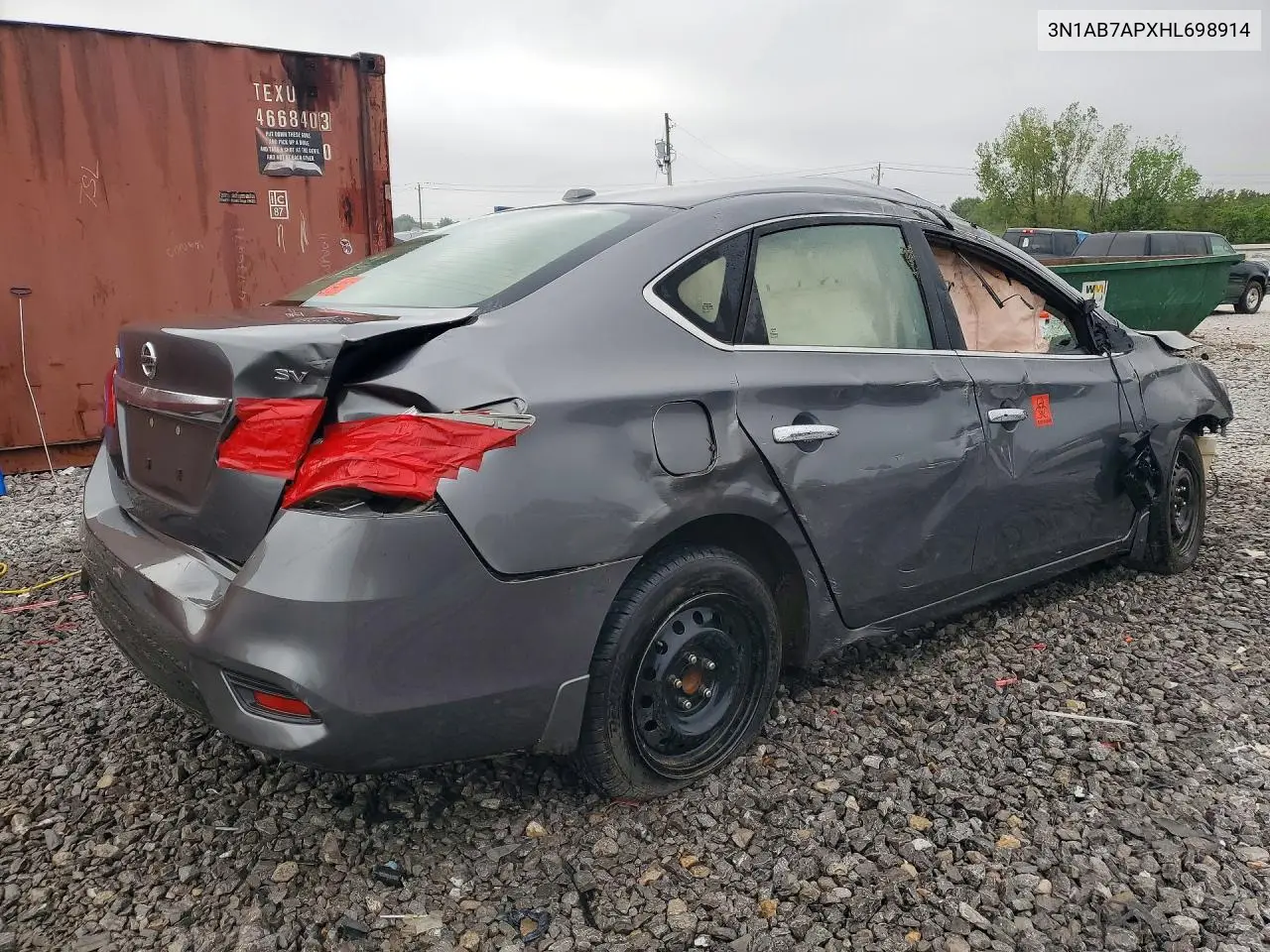 2017 NISSAN SENTRA VIN 3N1AB7APXHL698914 — фото 3