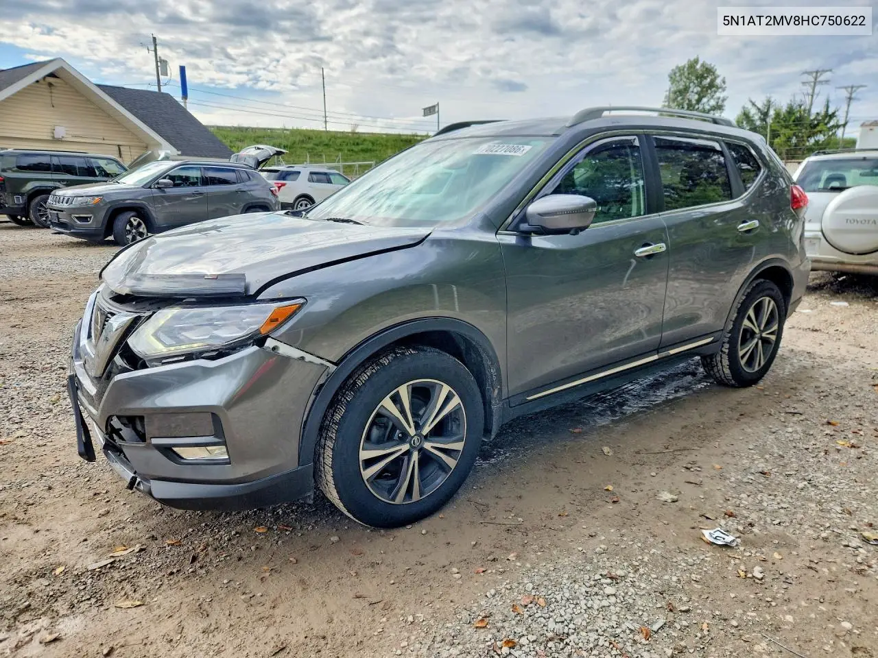 NISSAN ROGUE 2017, VIN 5N1AT2MV8HC750622