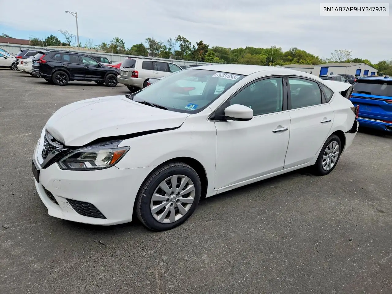 NISSAN SENTRA 2017, VIN 3N1AB7AP9HY347933