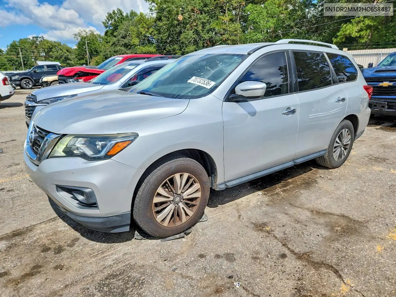 NISSAN PATHFINDER 2017, VIN 5N1DR2MM2HC658487