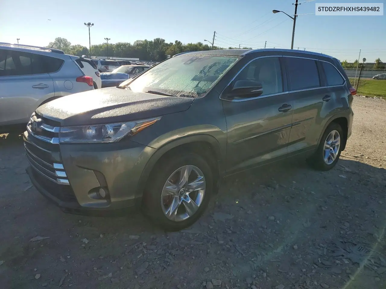 TOYOTA HIGHLANDER 2017, VIN 5TDDZRFHXHS439482