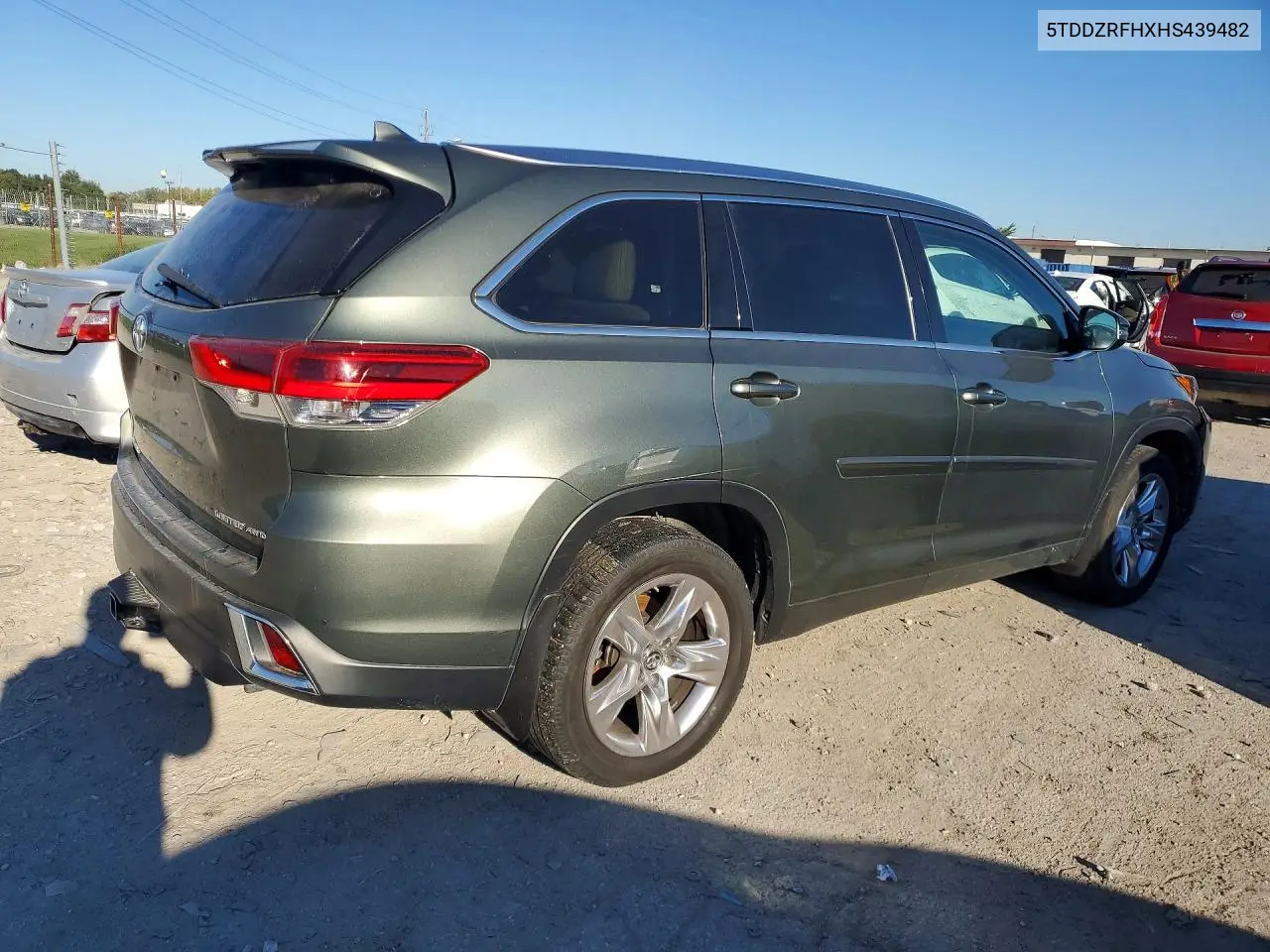 2017 TOYOTA HIGHLANDER VIN 5TDDZRFHXHS439482 — фото 3