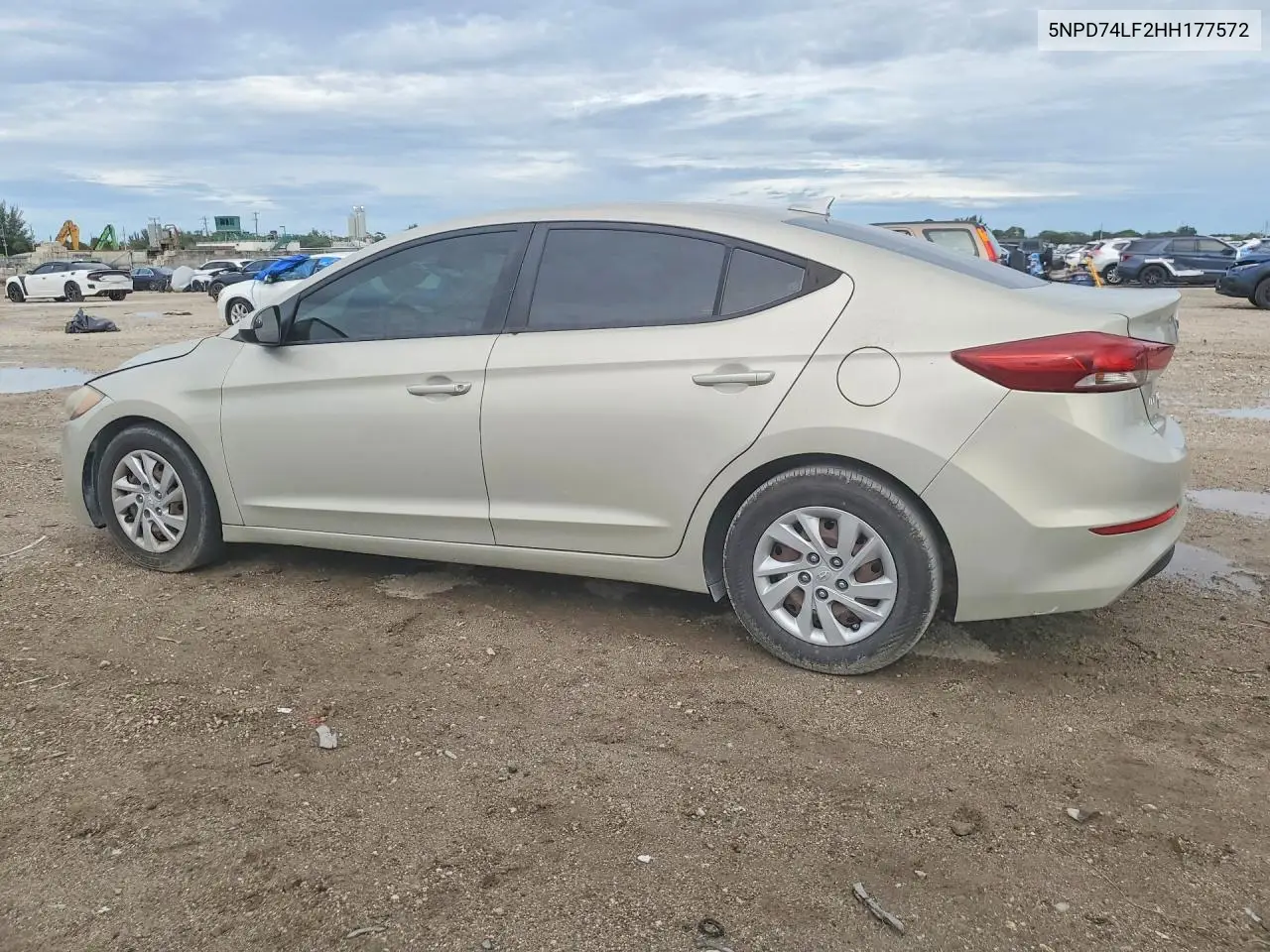 2017 HYUNDAI ELANTRA VIN 5NPD74LF2HH177572 — фото 3