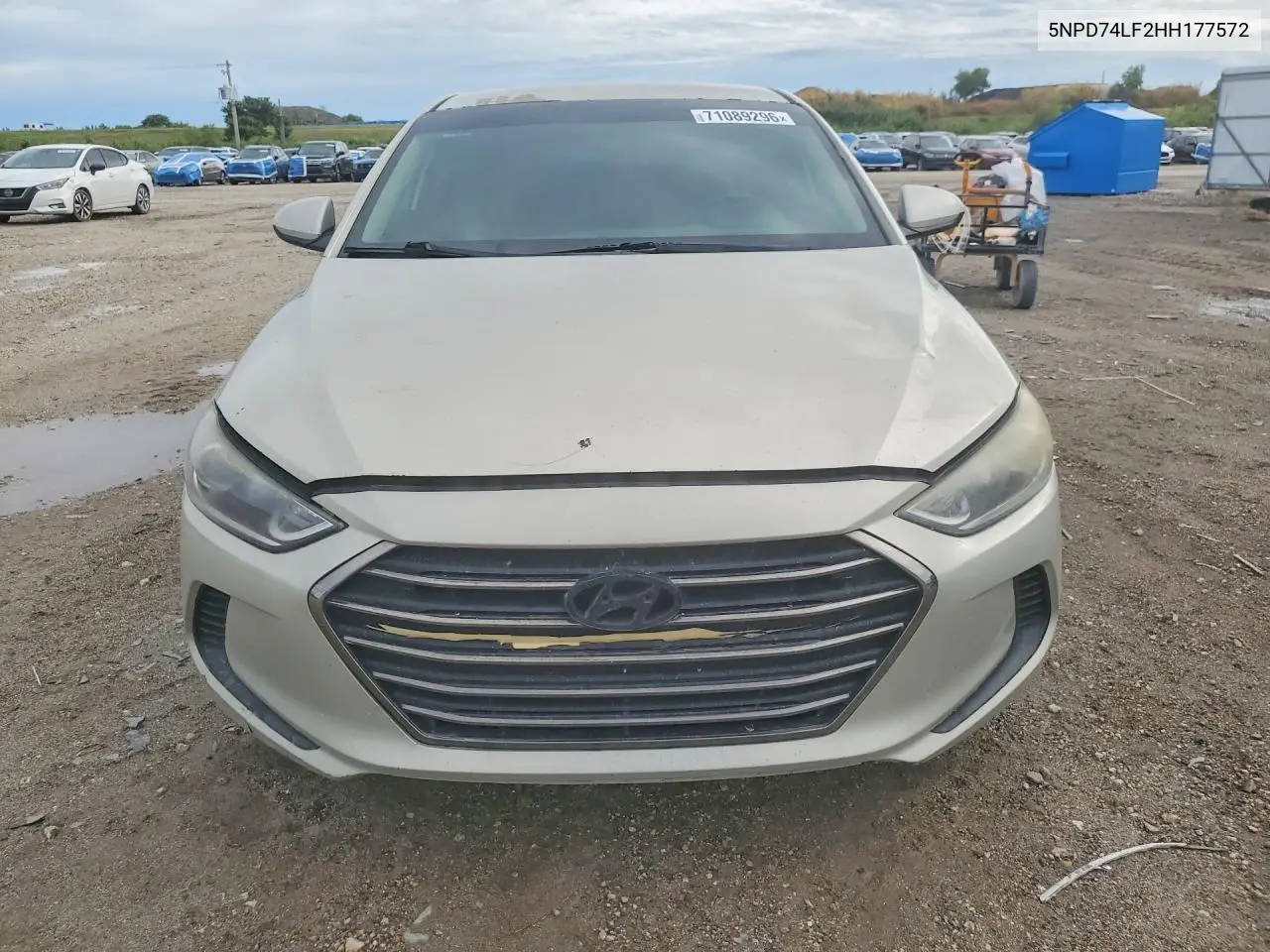 HYUNDAI ELANTRA 2017, VIN 5NPD74LF2HH177572