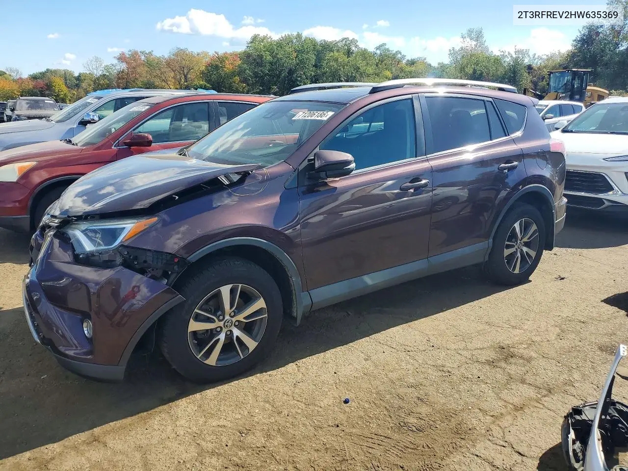 TOYOTA RAV 4 2017, VIN 2T3RFREV2HW635369