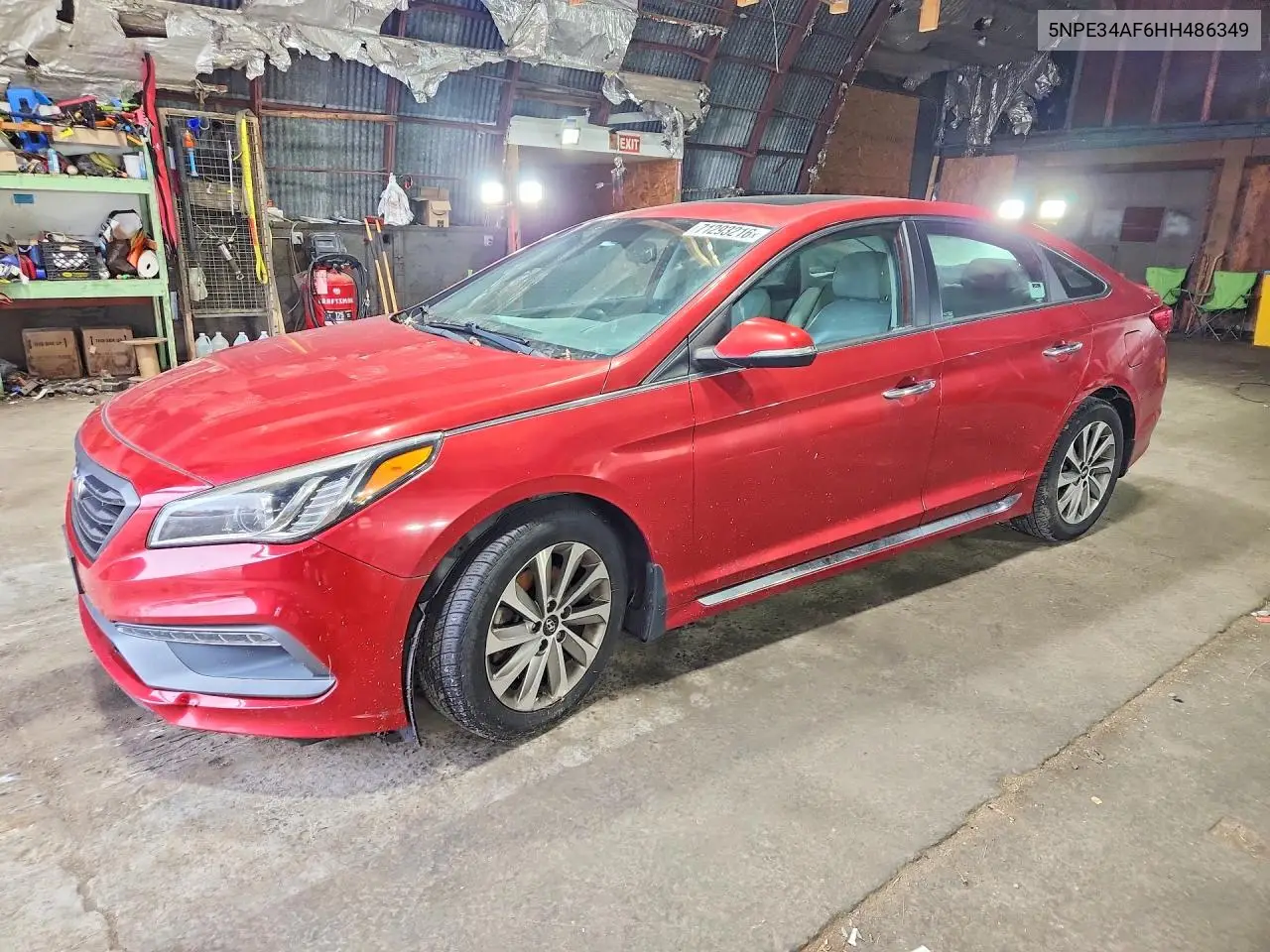 HYUNDAI SONATA 2017, VIN 5NPE34AF6HH486349