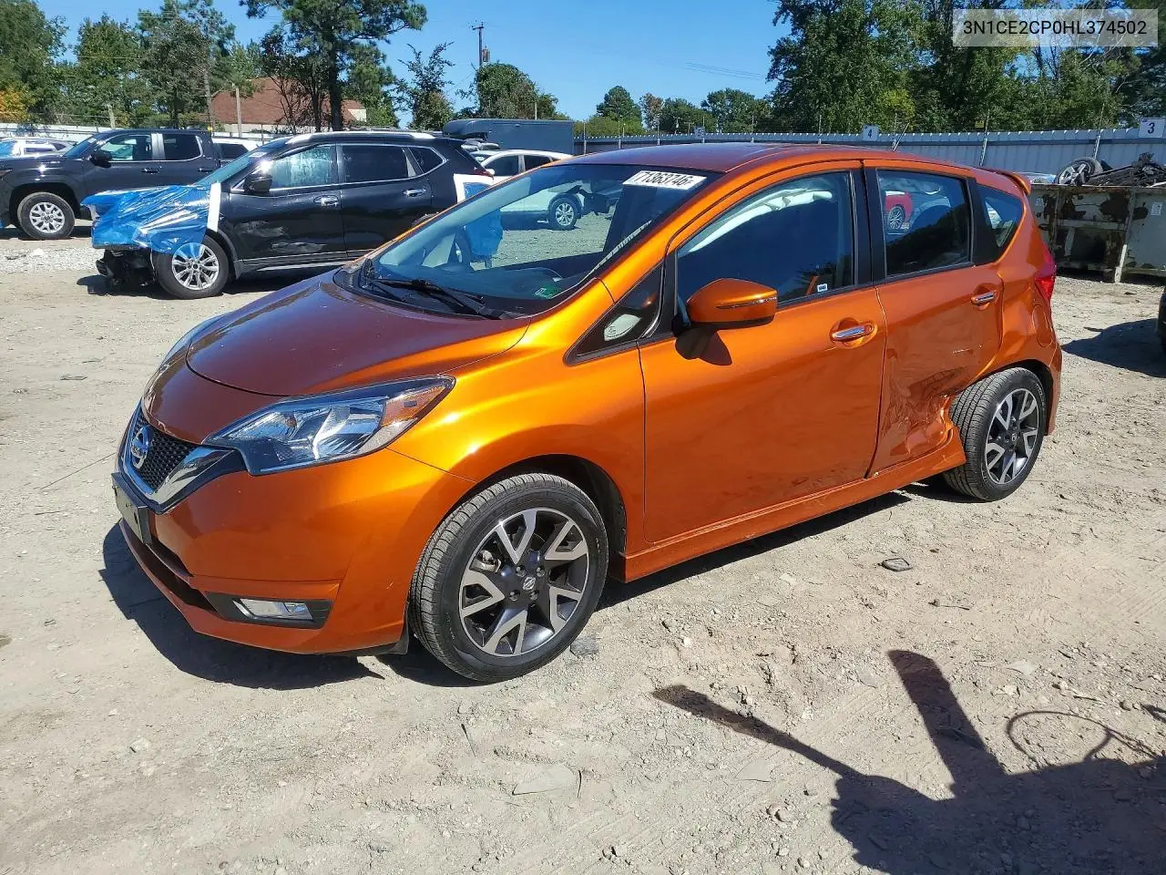 NISSAN NOTE 2017, VIN 3N1CE2CP0HL374502
