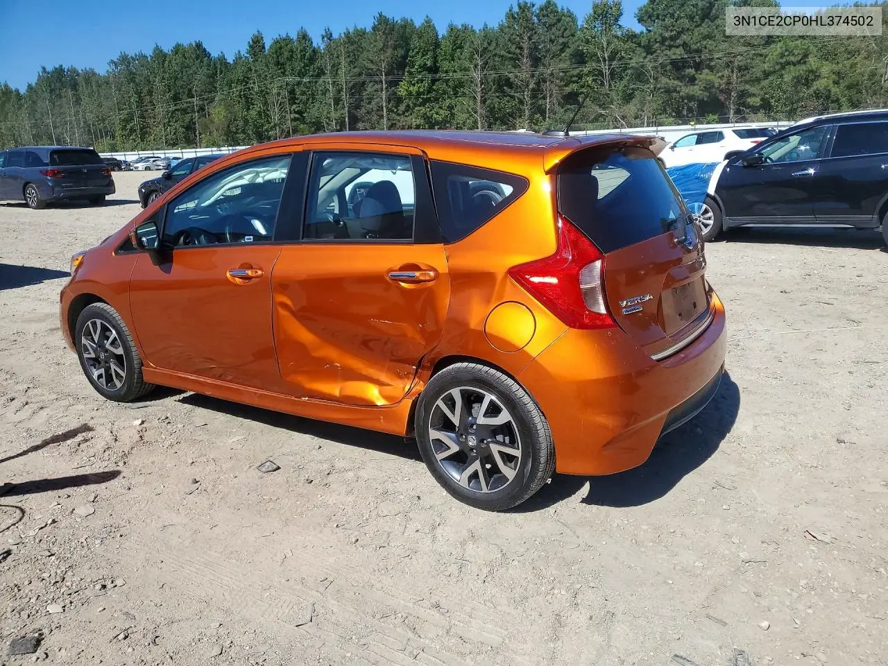 2017 NISSAN NOTE VIN 3N1CE2CP0HL374502 — фото 2