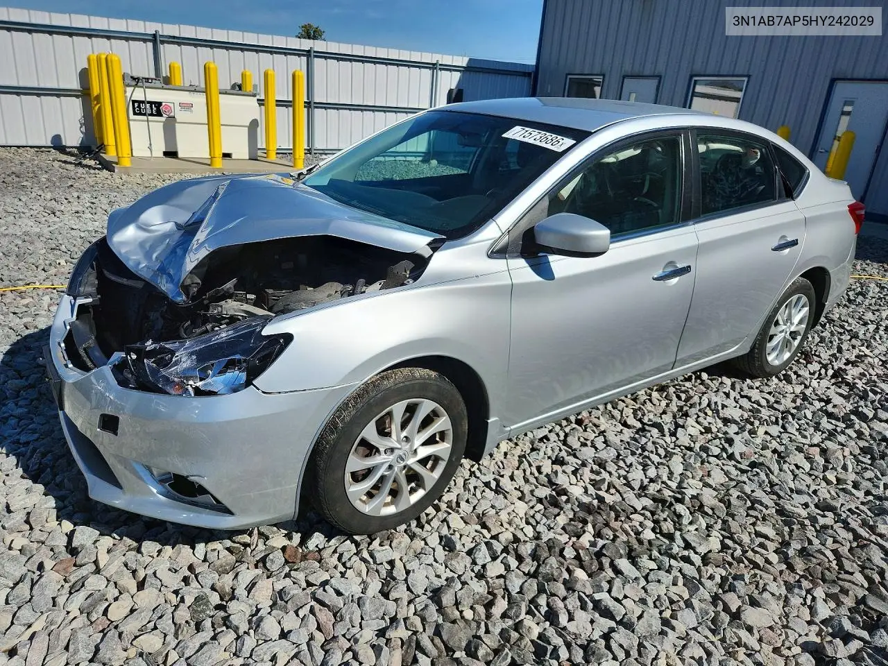 NISSAN SENTRA 2017, VIN 3N1AB7AP5HY242029