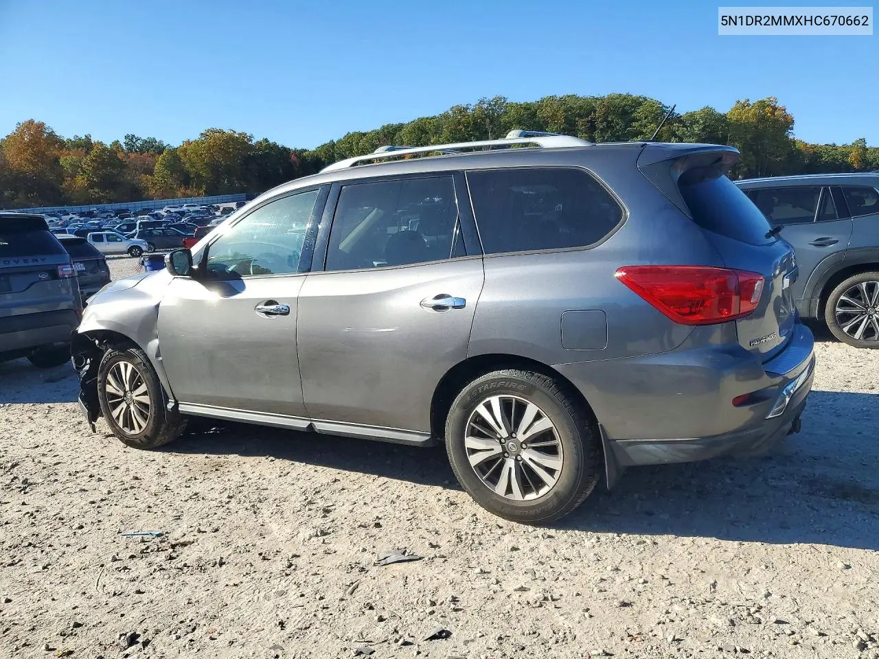 2017 NISSAN PATHFINDER VIN 5N1DR2MMXHC670662 — фото 2