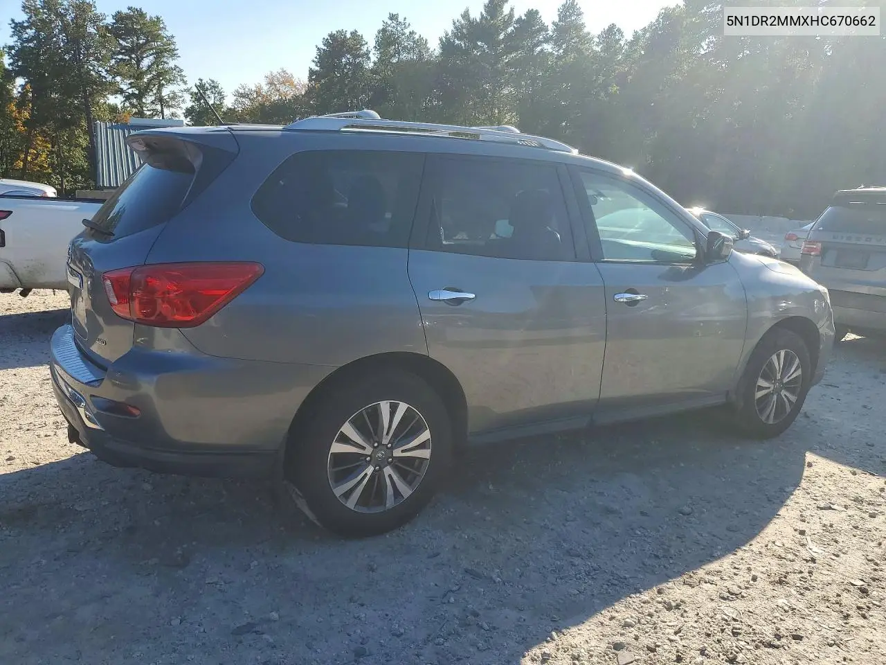 2017 NISSAN PATHFINDER VIN 5N1DR2MMXHC670662 — фото 3