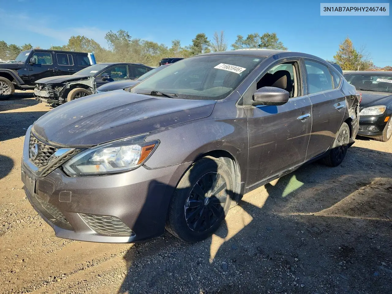 NISSAN SENTRA 2017, VIN 3N1AB7AP9HY246746