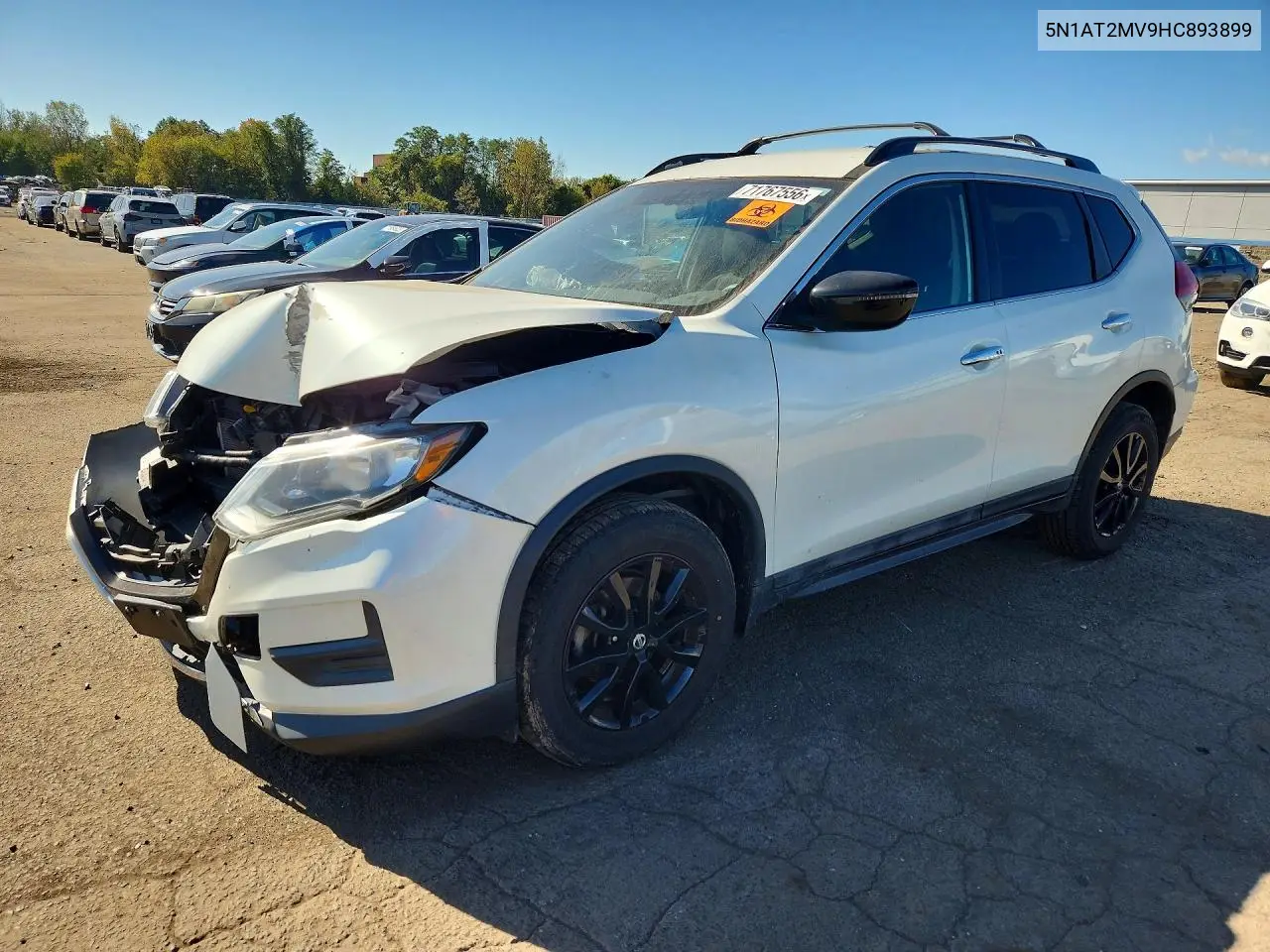 NISSAN ROGUE 2017, VIN 5N1AT2MV9HC893899