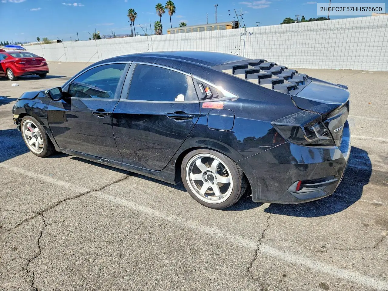 2017 HONDA CIVIC VIN 2HGFC2F57HH576600 — фото 2