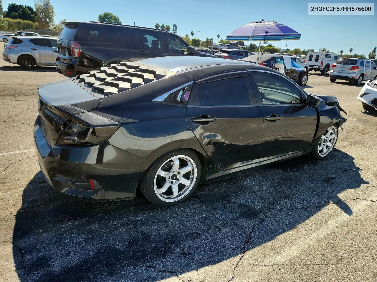 2017 HONDA CIVIC VIN 2HGFC2F57HH576600 — фото 3