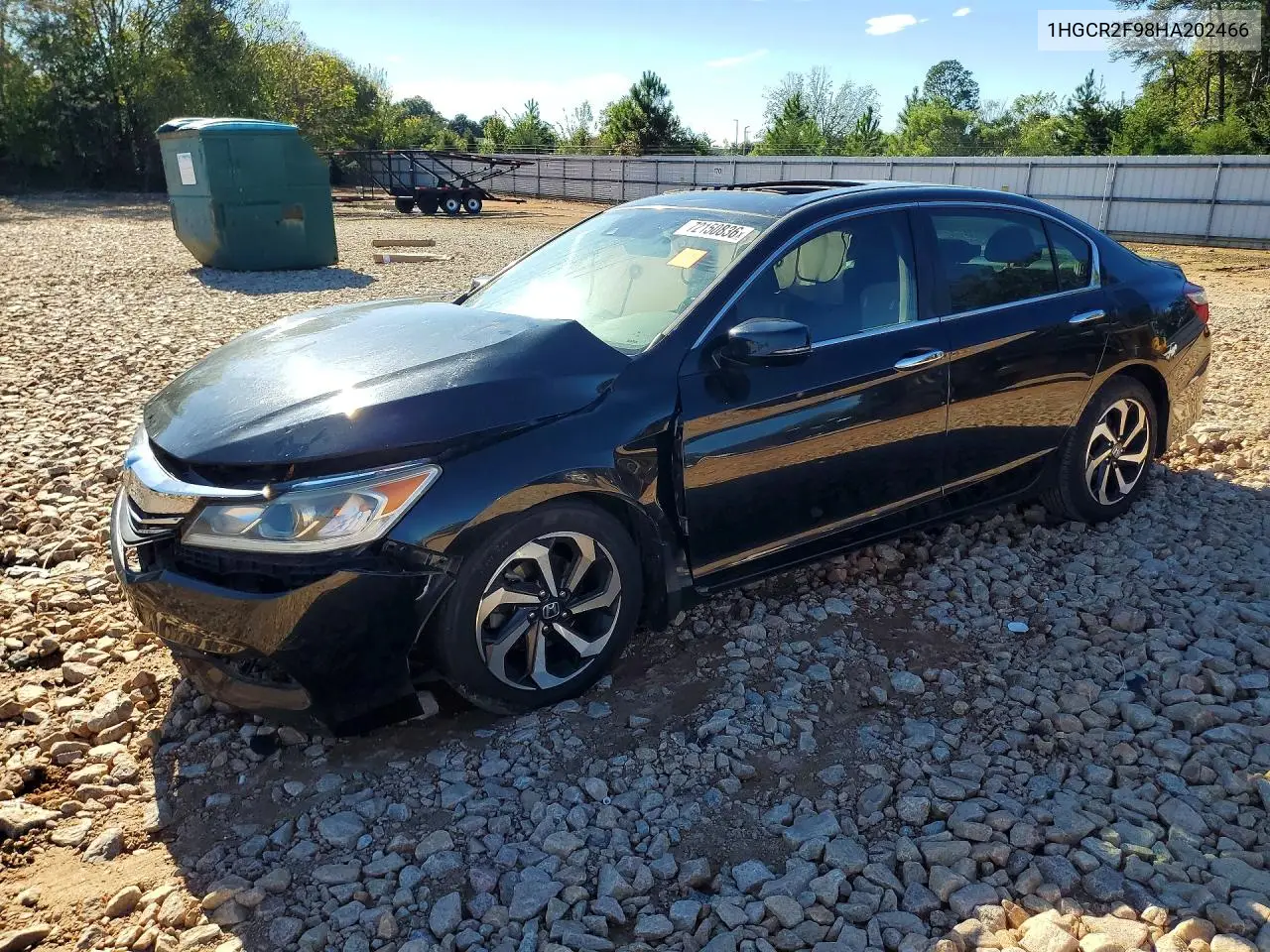 HONDA ACCORD 2017, VIN 1HGCR2F98HA202466