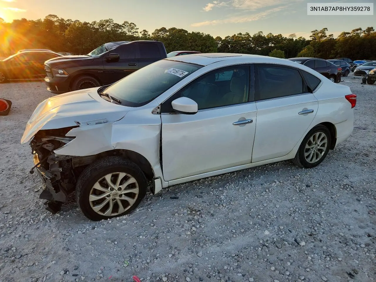 NISSAN SENTRA 2017, VIN 3N1AB7AP8HY359278