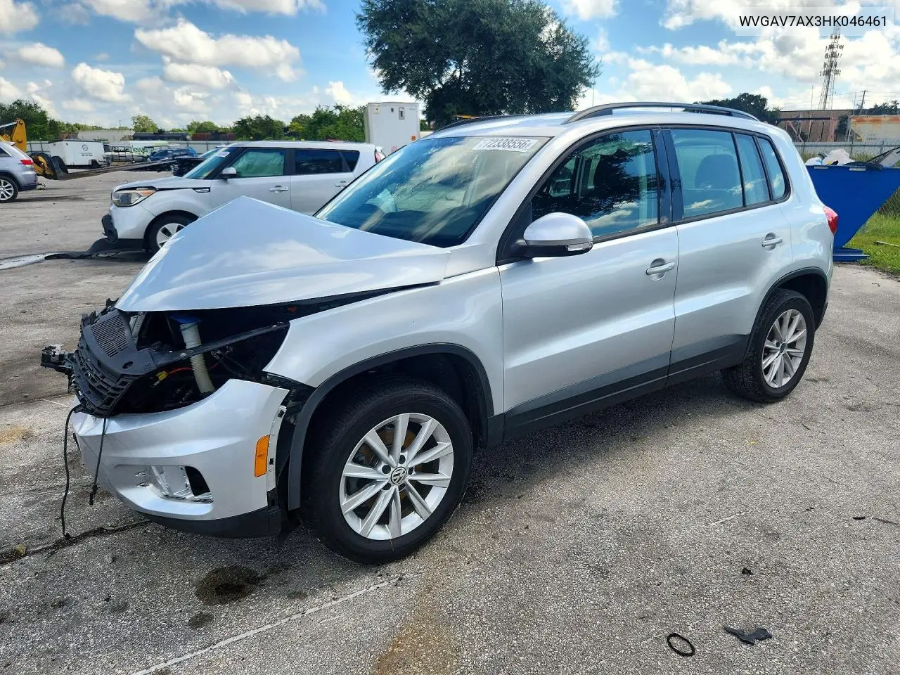 VOLKSWAGEN TIGUAN 2017, VIN WVGAV7AX3HK046461