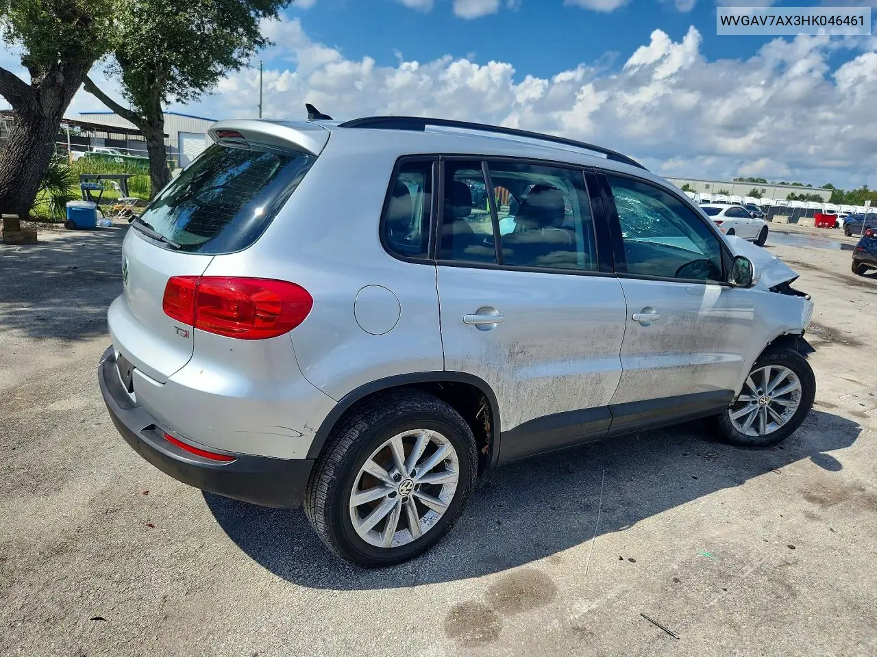 2017 VOLKSWAGEN TIGUAN VIN WVGAV7AX3HK046461 — фото 3