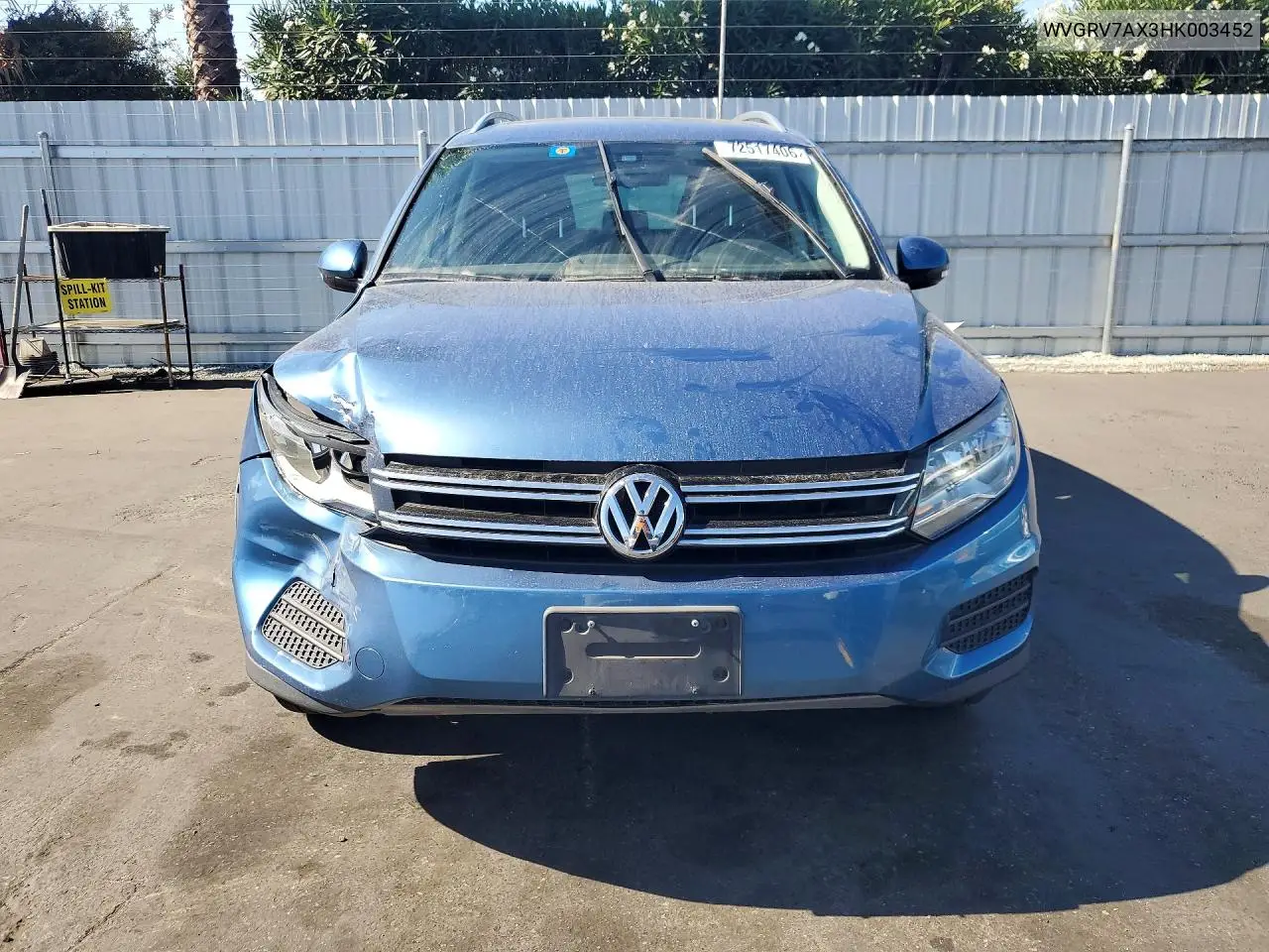 2017 VOLKSWAGEN TIGUAN VIN WVGRV7AX3HK003452 — фото 5