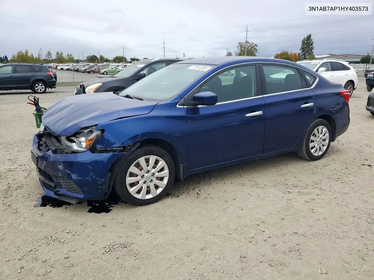 NISSAN SENTRA 2017, VIN 3N1AB7AP1HY403573