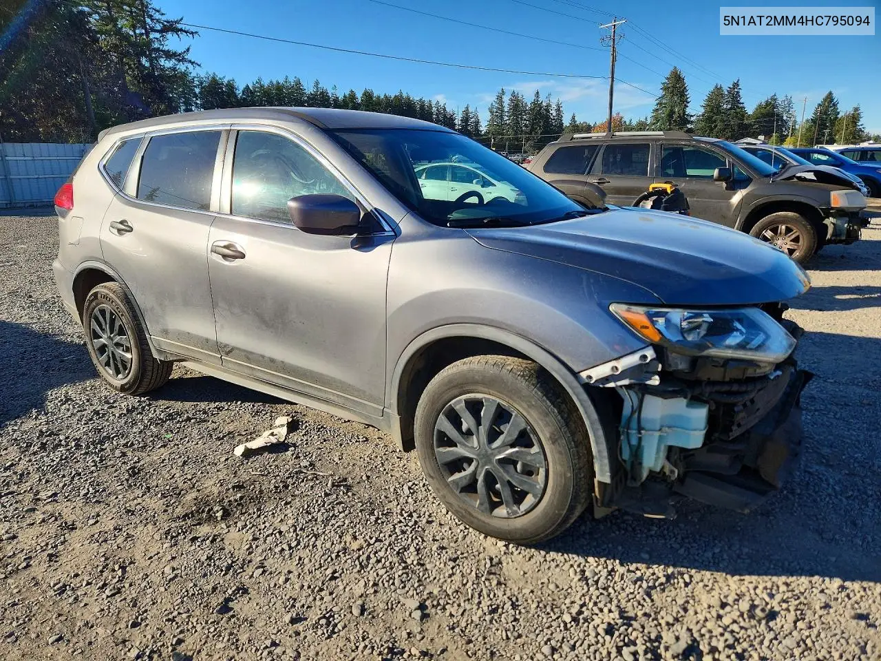 2017 NISSAN ROGUE VIN 5N1AT2MM4HC795094 — фото 4