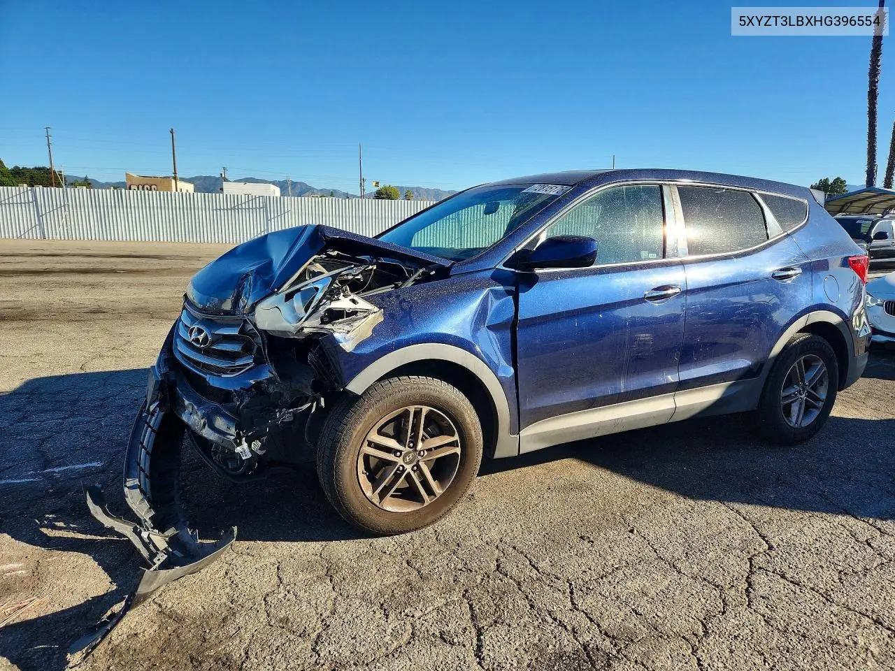 HYUNDAI SANTA FE 2017, VIN 5XYZT3LBXHG396554