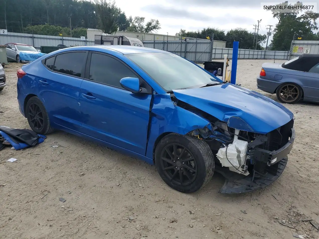 2017 HYUNDAI ELANTRA VIN 5NPD74LF4HH195877 — фото 4