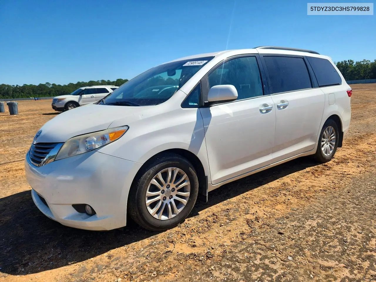 TOYOTA SIENNA 2017, VIN 5TDYZ3DC3HS799828