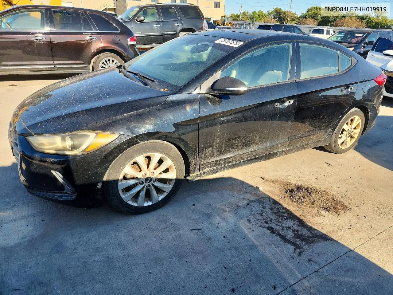 HYUNDAI ELANTRA 2017, VIN 5NPD84LF7HH019919