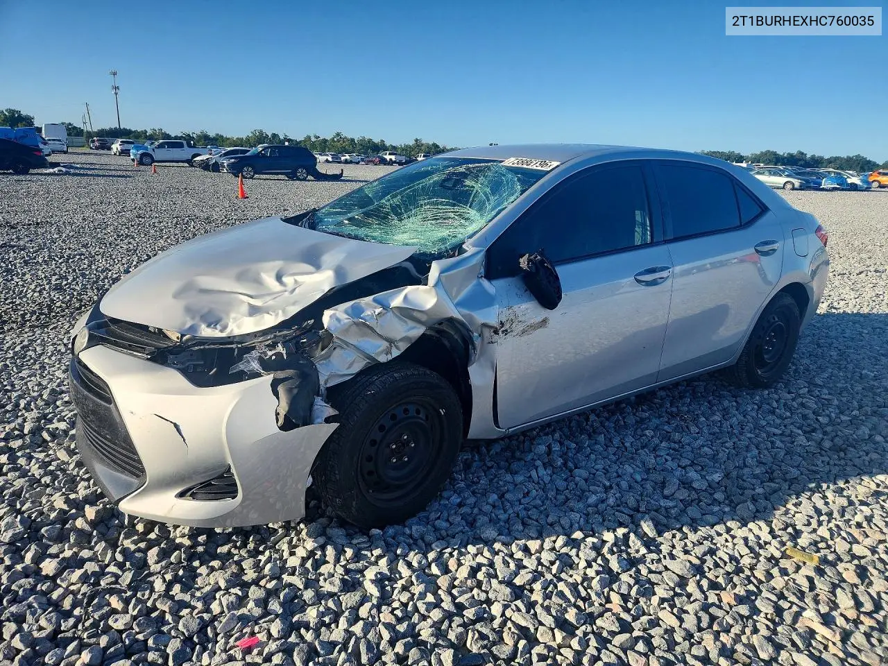 TOYOTA COROLLA 2017, VIN 2T1BURHEXHC760035
