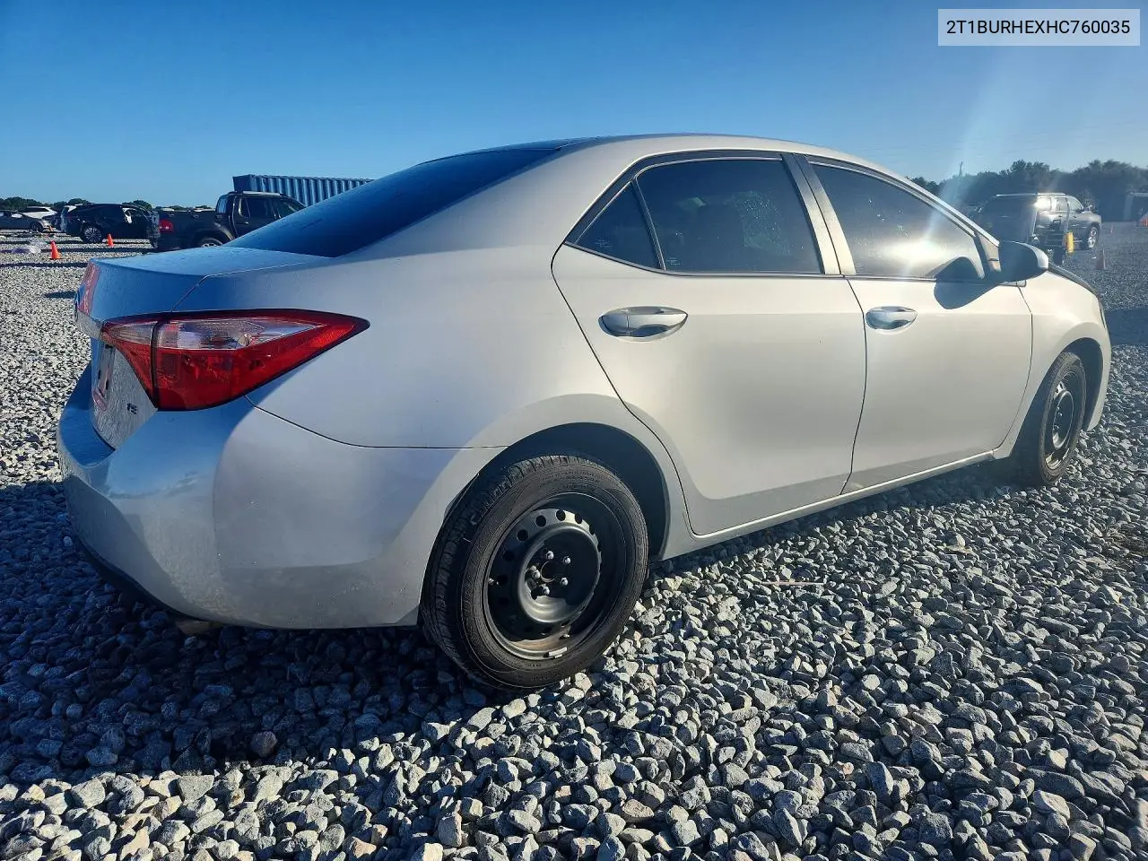 2017 TOYOTA COROLLA VIN 2T1BURHEXHC760035 — фото 3