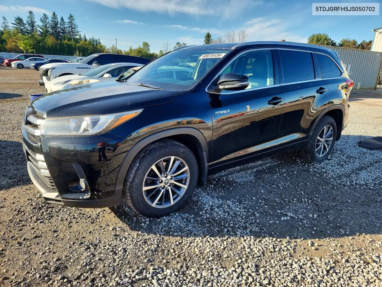 TOYOTA HIGHLANDER 2018, VIN 5TDJGRFH5JS050702