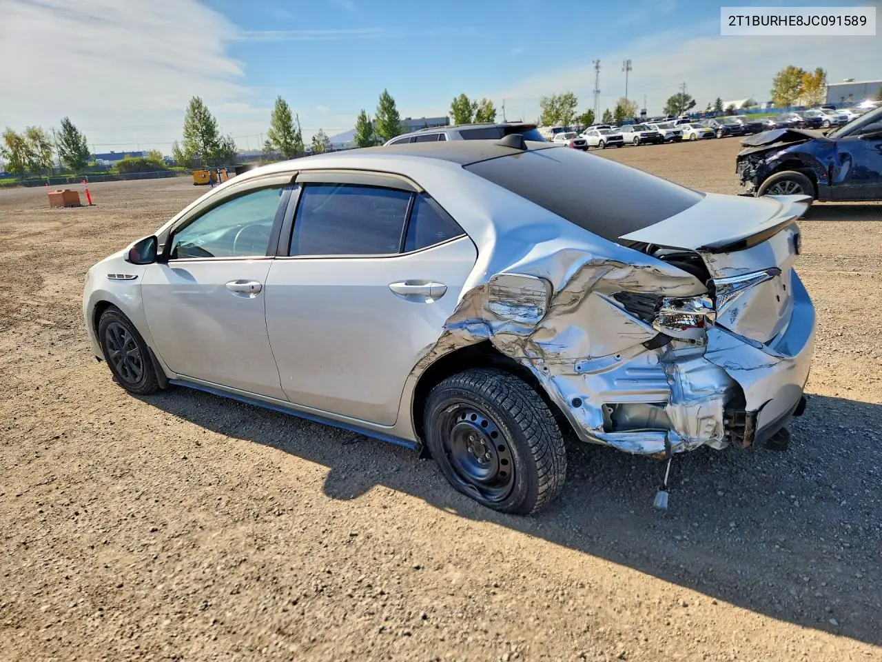 2018 TOYOTA COROLLA VIN 2T1BURHE8JC091589 — фото 2