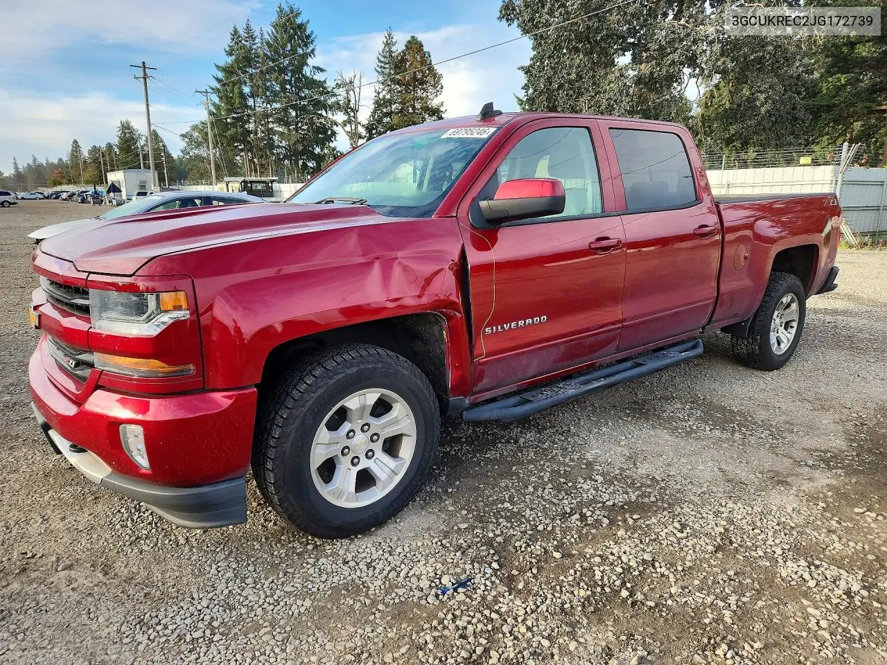 CHEVROLET SILVERADO 2018, VIN 3GCUKREC2JG172739
