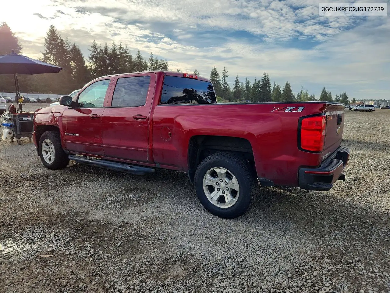 2018 CHEVROLET SILVERADO VIN 3GCUKREC2JG172739 — фото 2